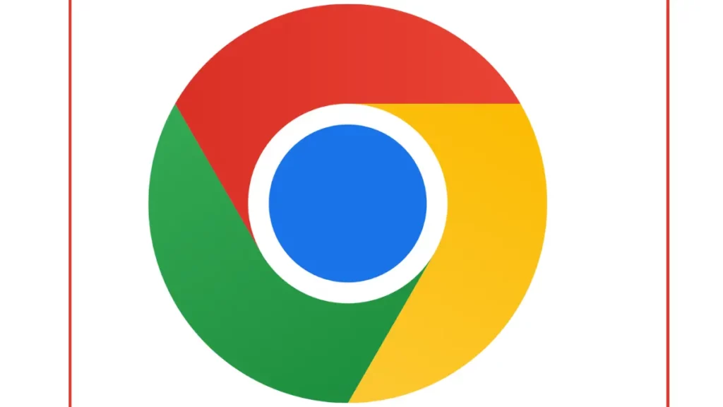 image showing google chrome browser as an example of web browser