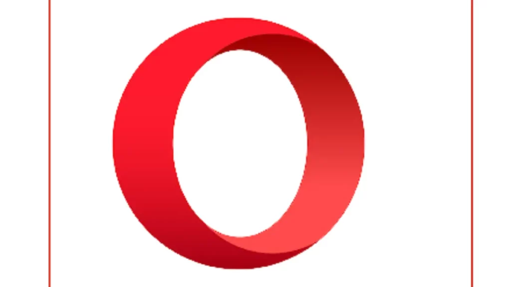 image showing Opera mini browser as an example of web browser