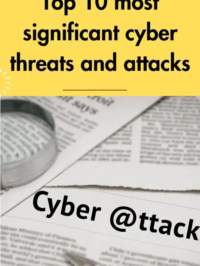 Top 10 most significant cyber threats and attacks