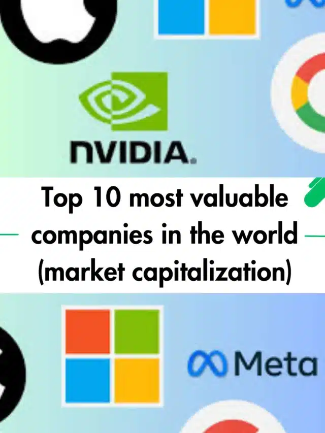 Top 10 most valuable companies in the world (market capitalization)