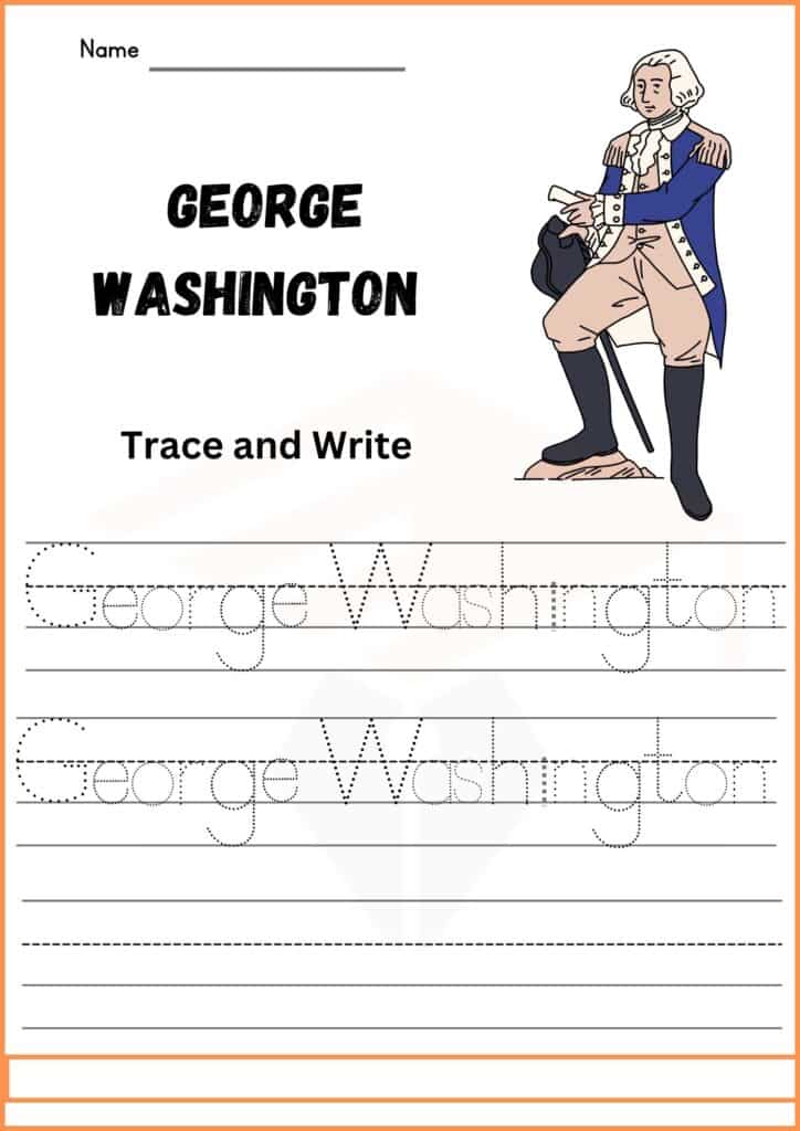 George Washington worksheets for kindergarten 5