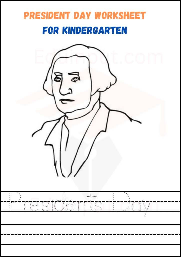 President day worksheet for kindergarten 2