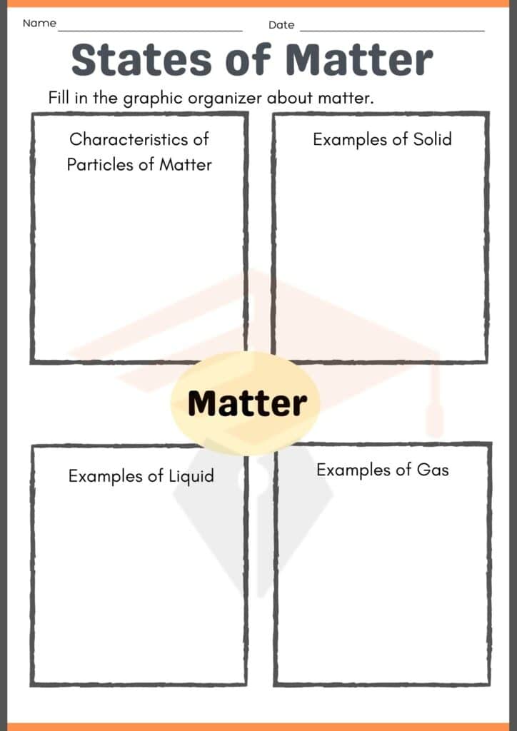 States of Matter worksheet for grade 8 1
