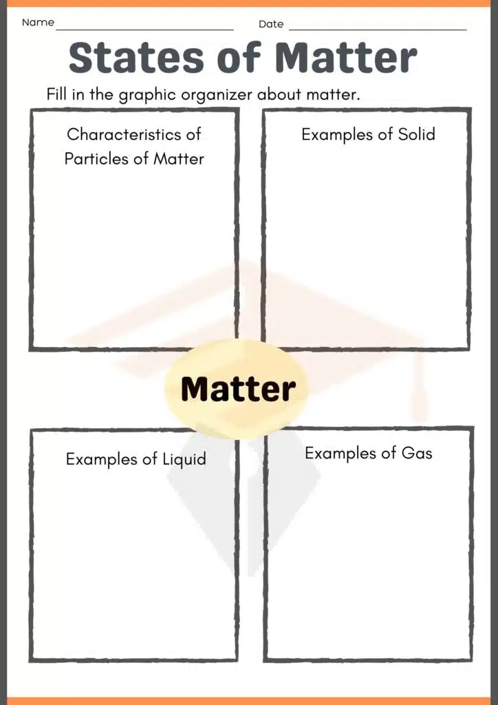 States of Matter worksheet for grade 8 1