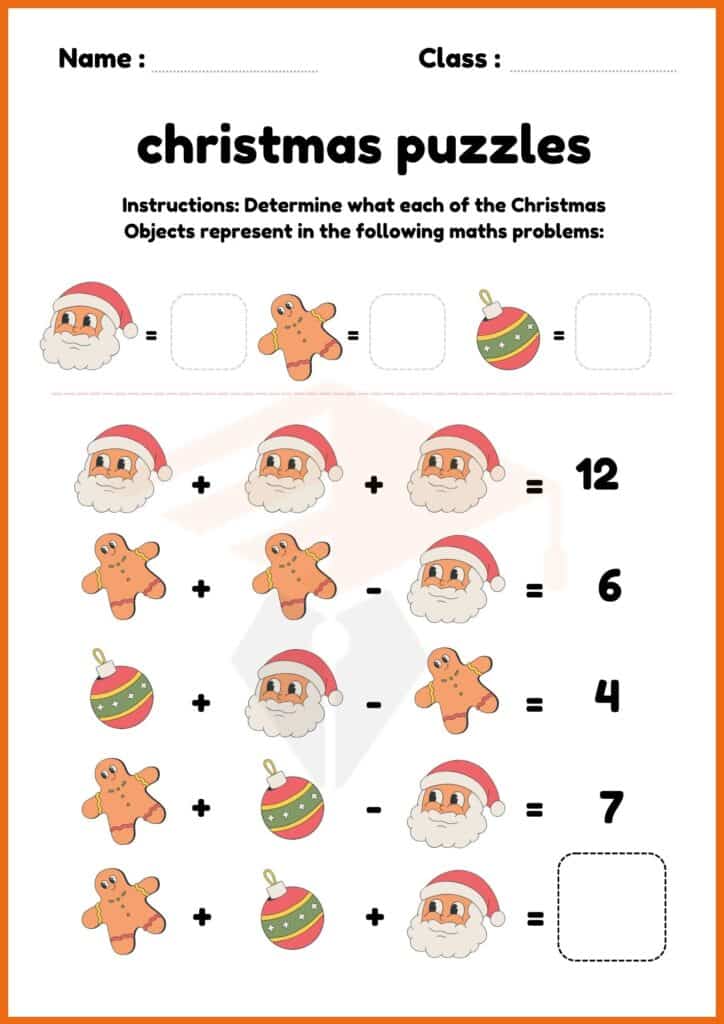 christmas addition worksheet 1 for kindergarten