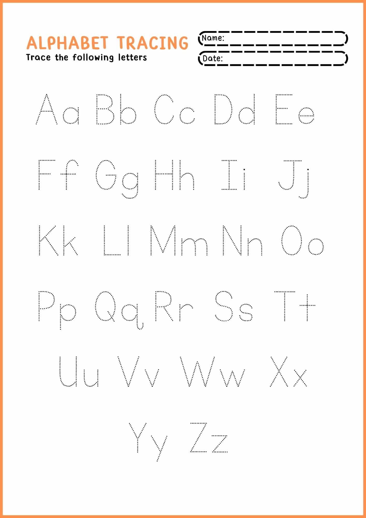 Kindergarten Handwriting Worksheets