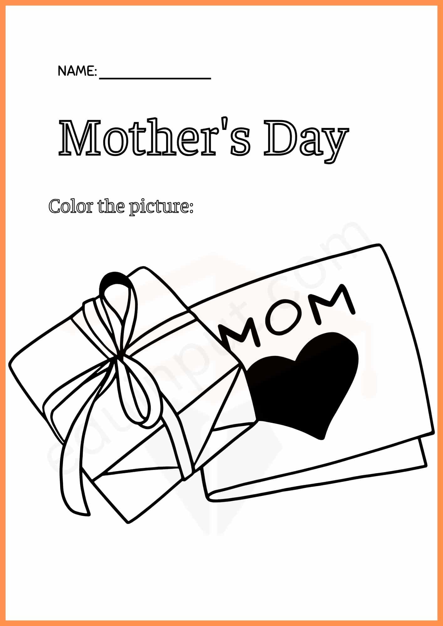 Mother’s Day Worksheets for Kindergarten