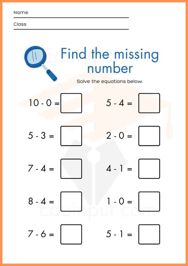 Image showing Subtraction worksheets for kindergarten