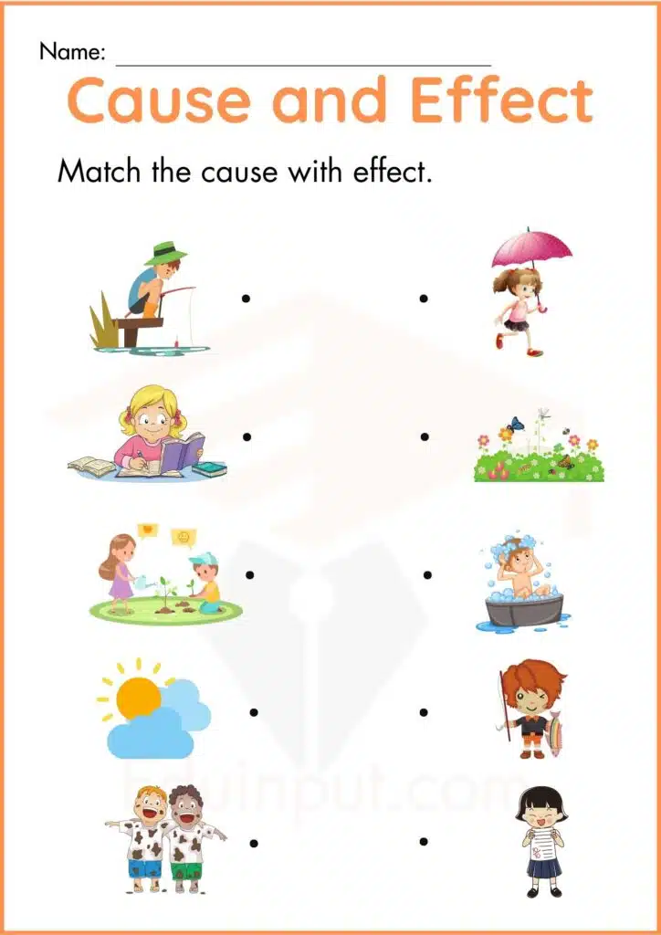 Image showing Cause and Effect worksheets for Kindergarten