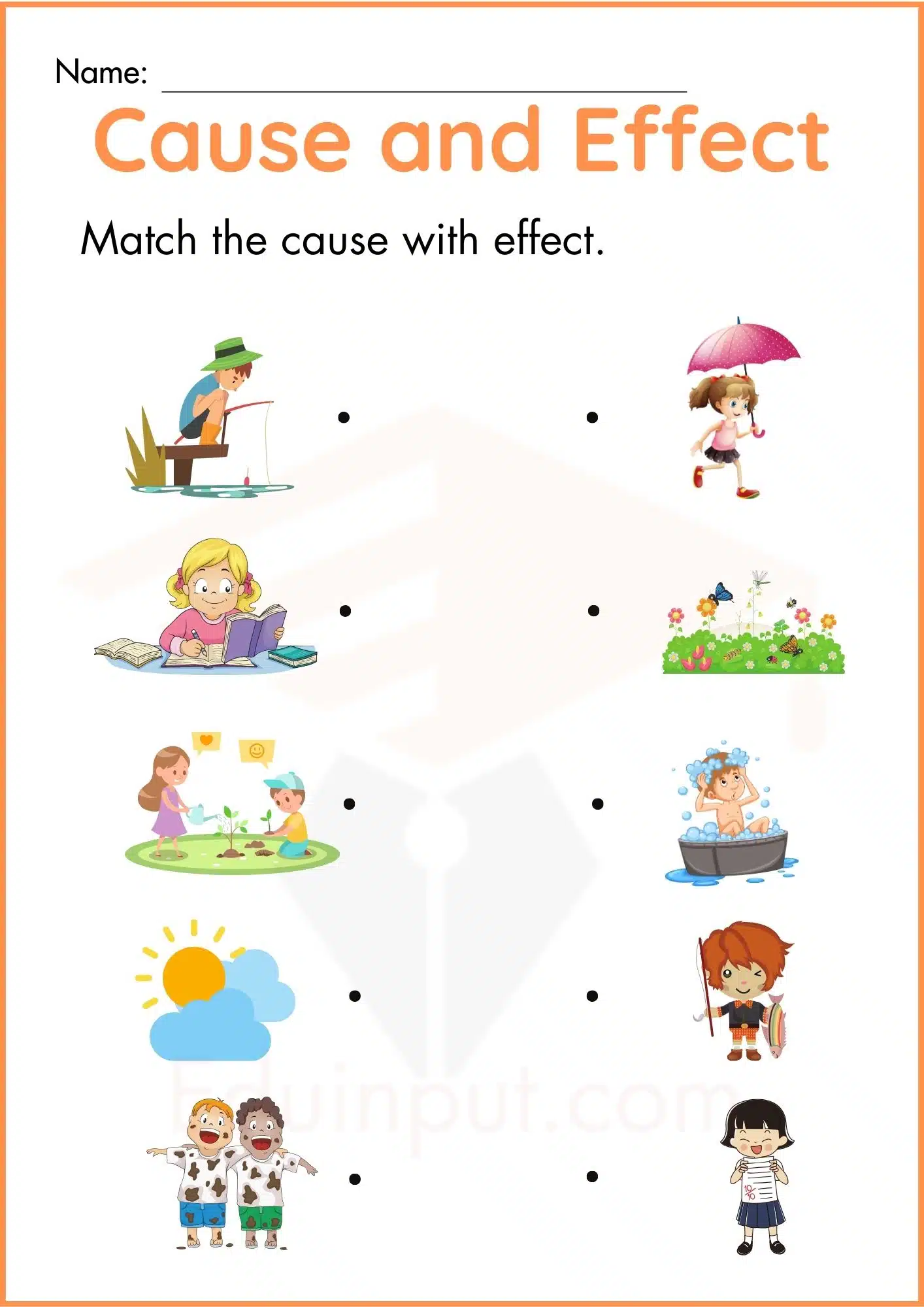 Cause and Effect worksheets for Kindergarten