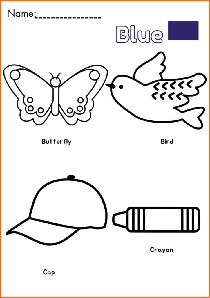blue color coloring worksheets 4