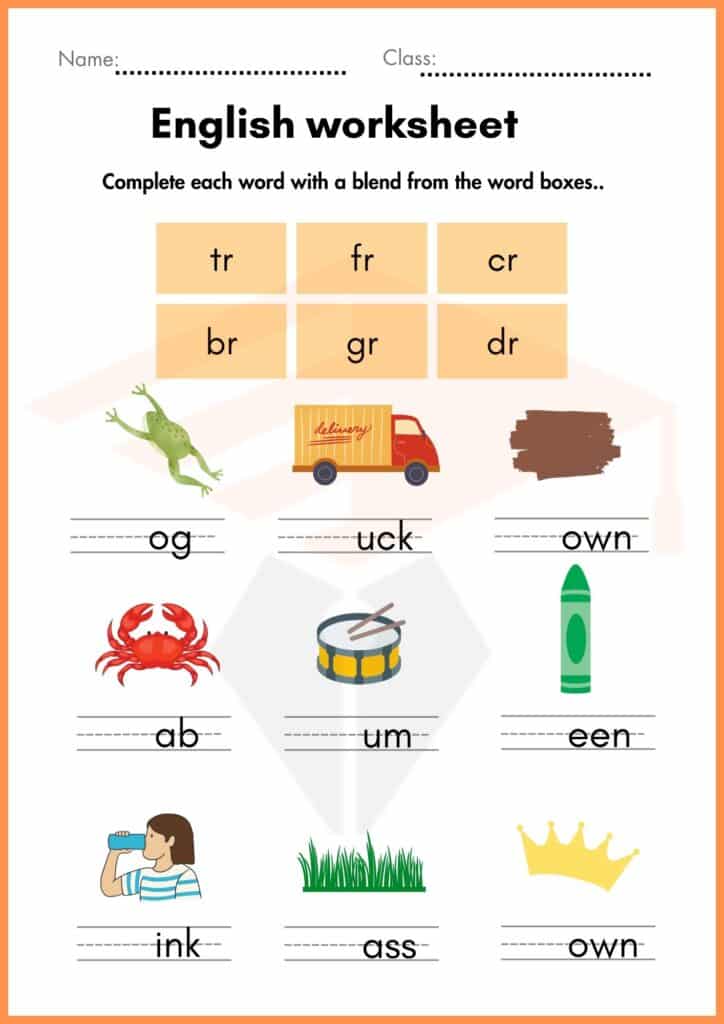 complte the word wenglish worksheets 3