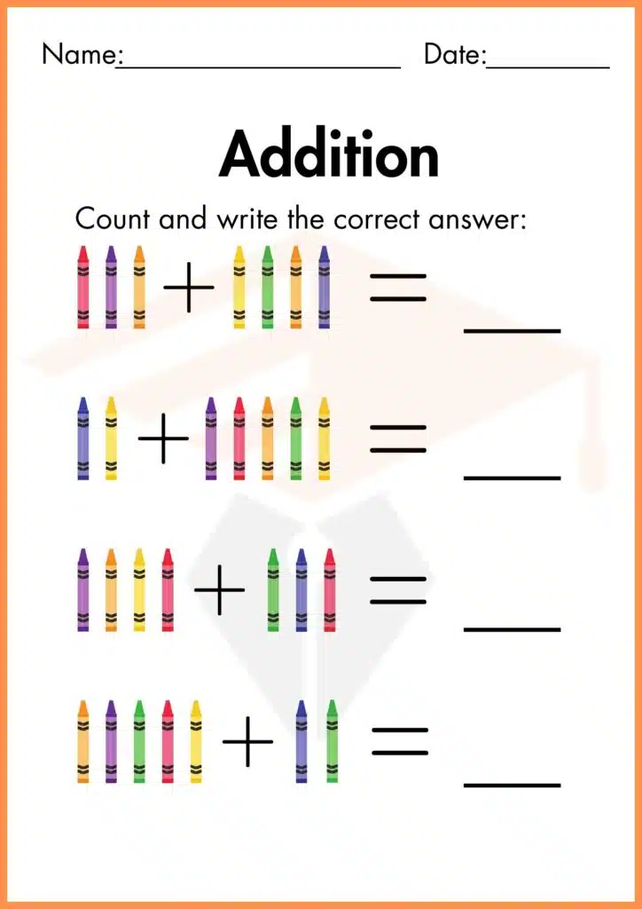 count and write adding worksheets 3