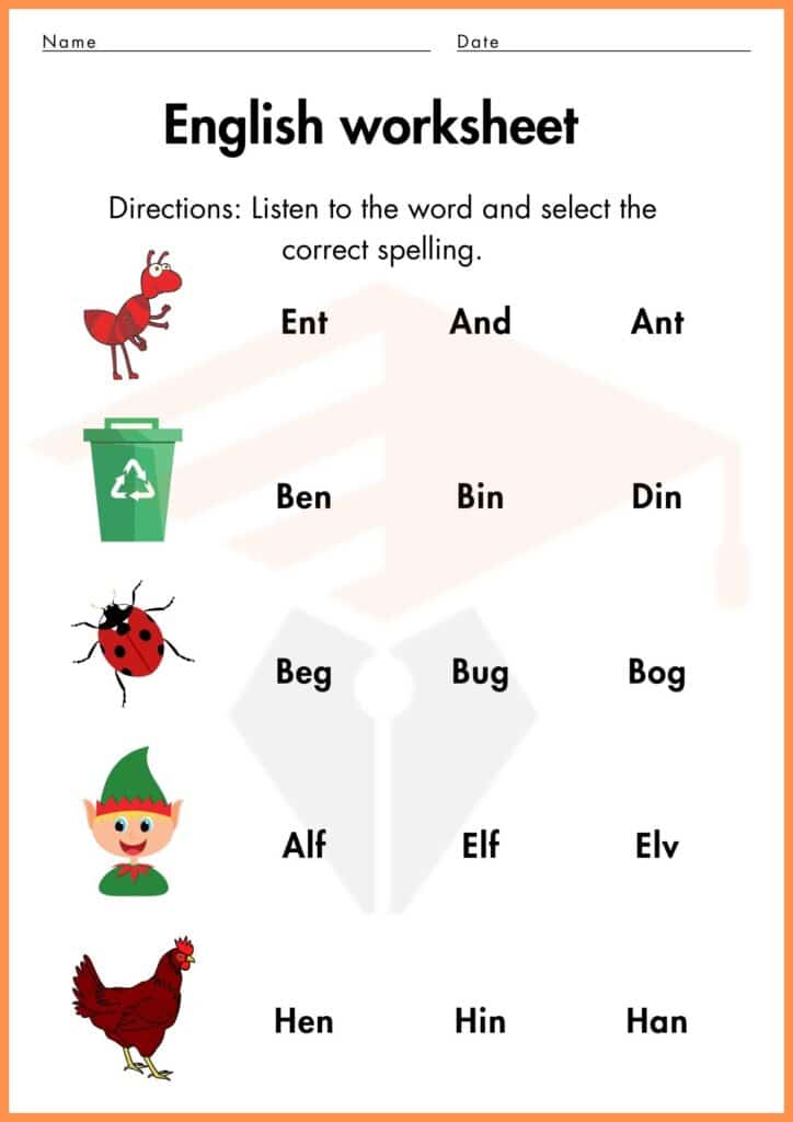 Image showing English Worksheets for Kindergarten