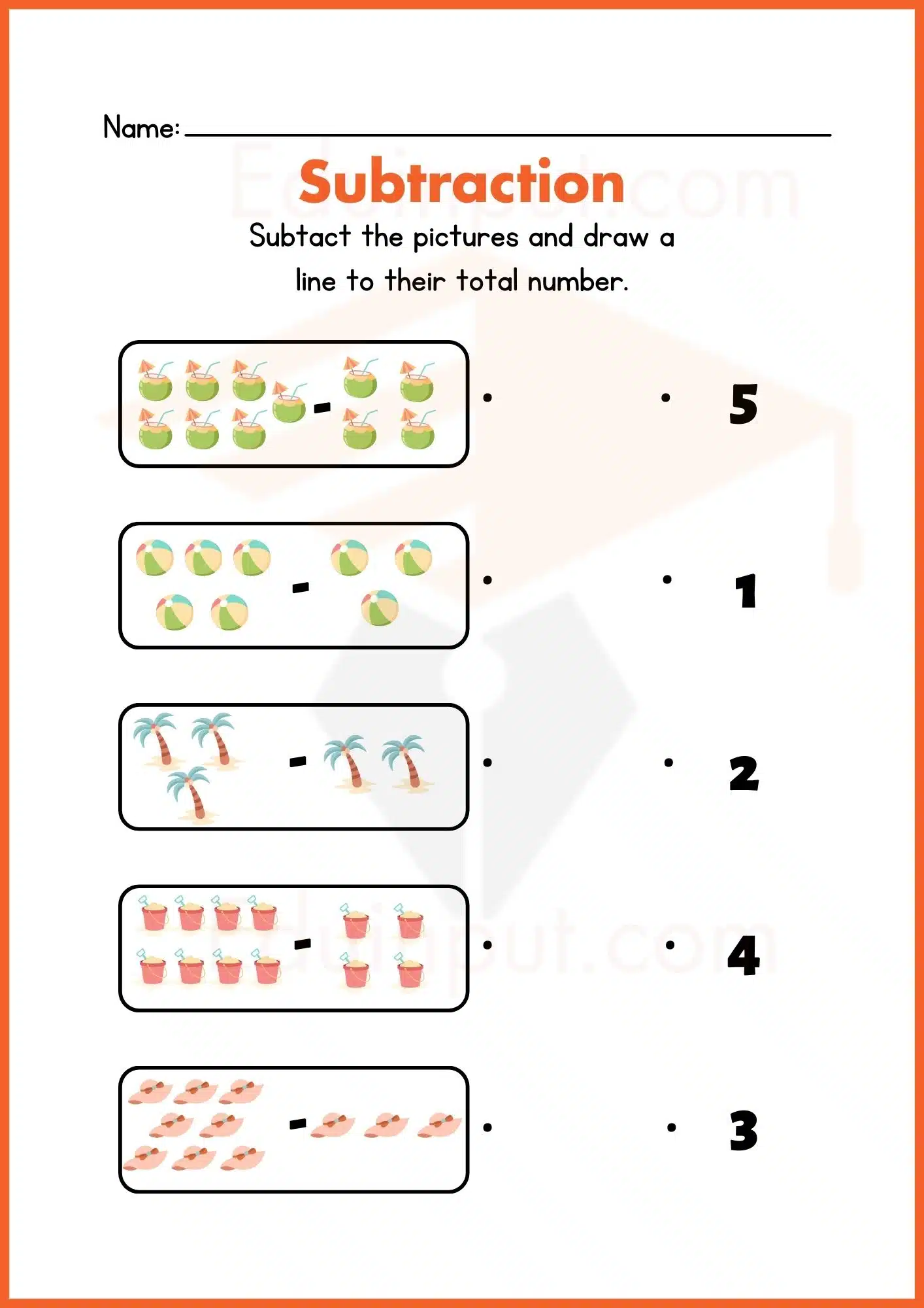 Math worksheets for Pre kindergarten