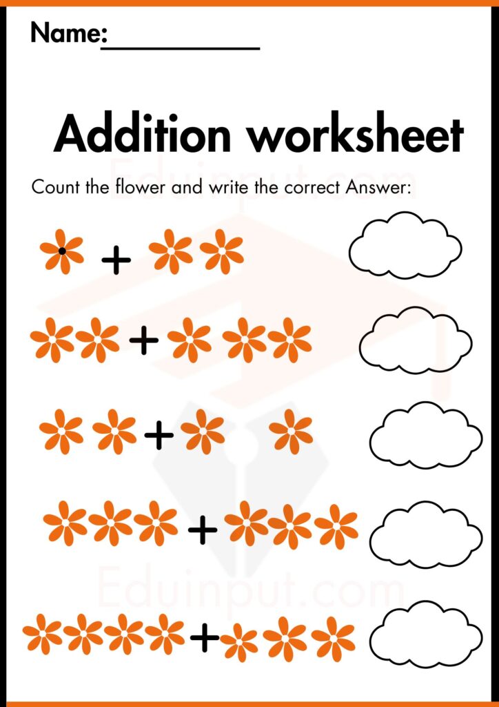 Count the flower and write the correct Answer worksheets 2