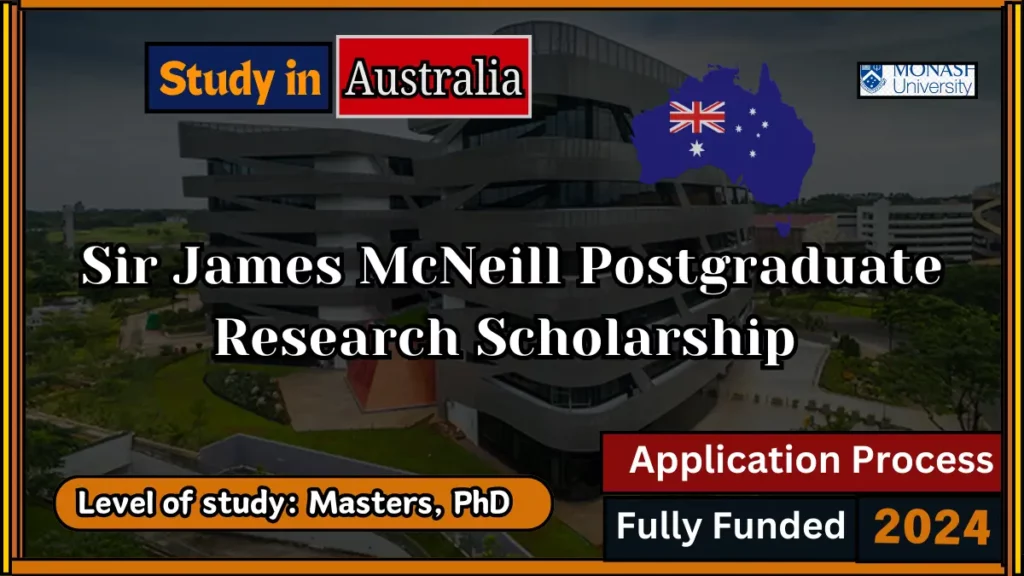 Sir James McNeill Postgraduate Research Scholarship 2024 in Australia Funded 1