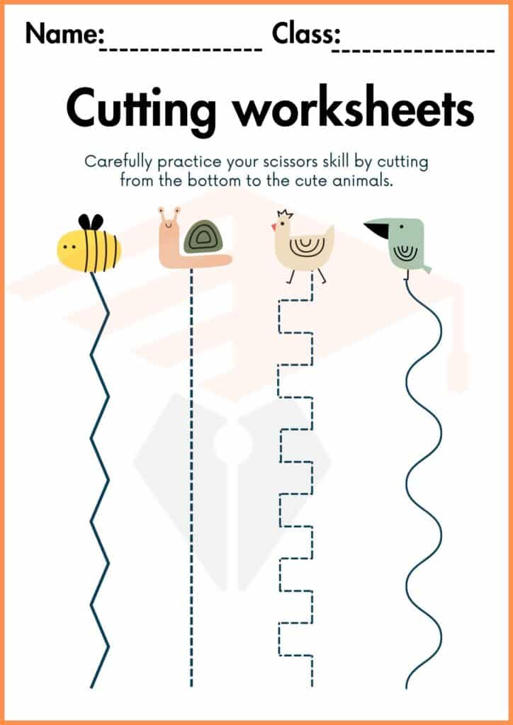 careully practice your scissors cutting worksheets 3
