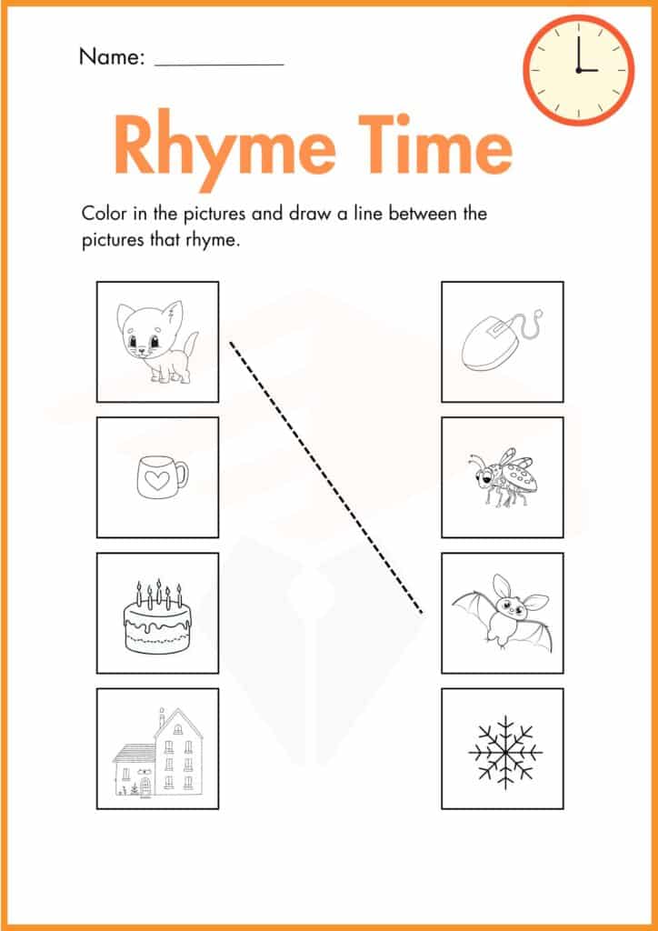 match the rhyming worksheets 3