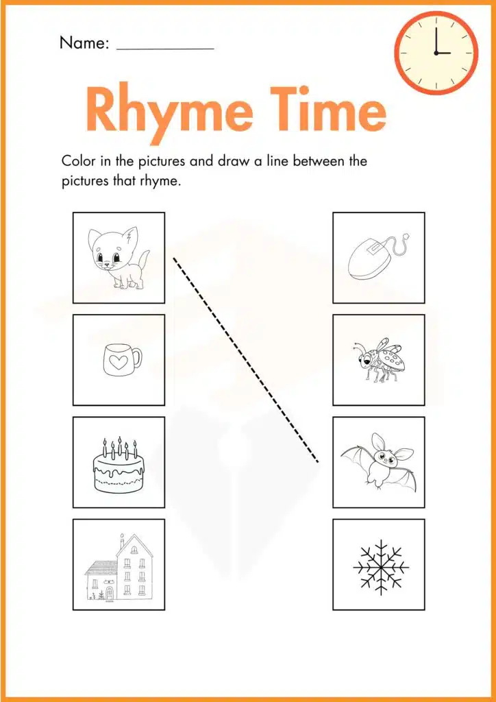 match the rhyming worksheets 3