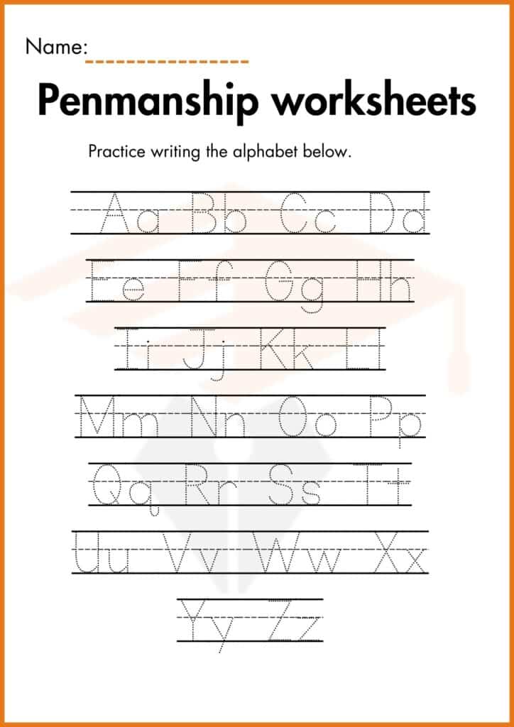 practice writting Penmanship worksheets 2