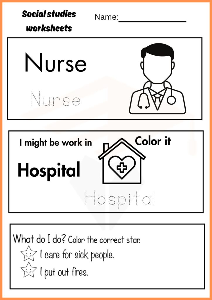 social studies worksheets about nurse 3