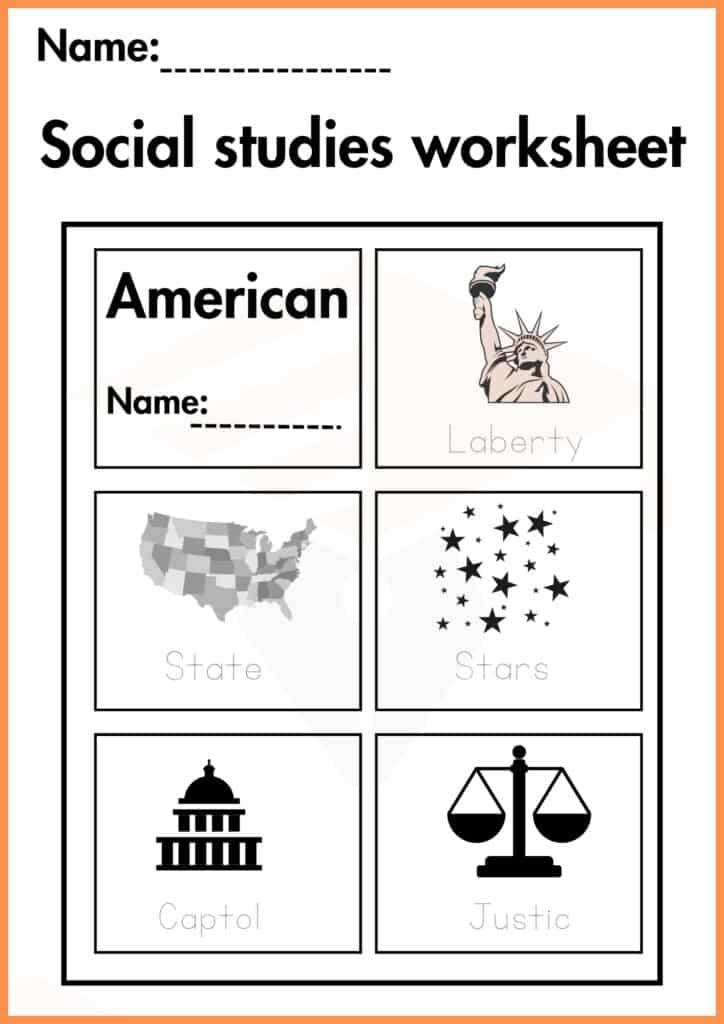 Image showing Social Studies worksheets for Kindergarten