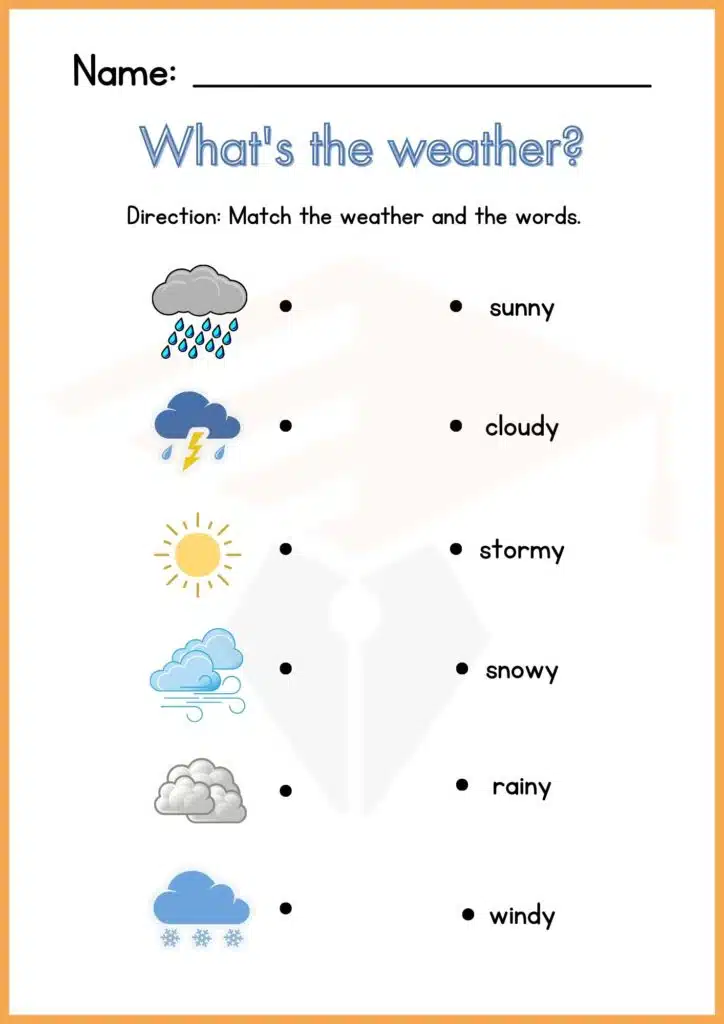 weather worksheets for kindergarten 5