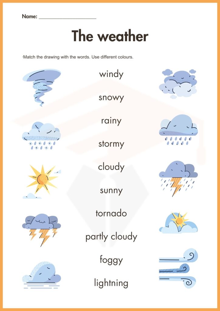 weather worksheets for kindergarten 8