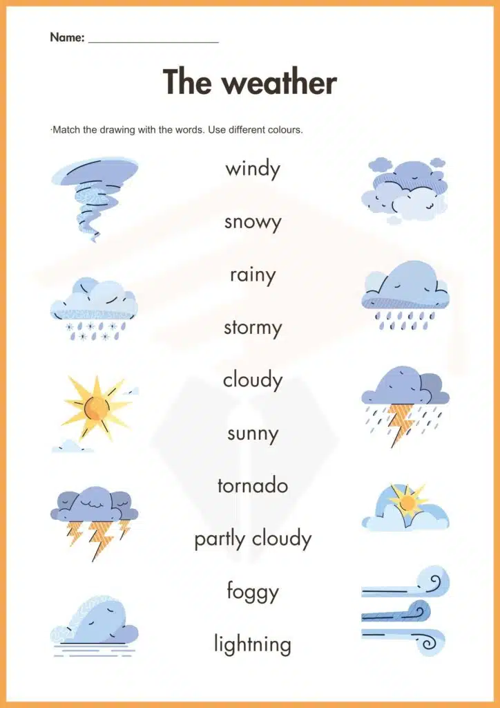 weather worksheets for kindergarten 8