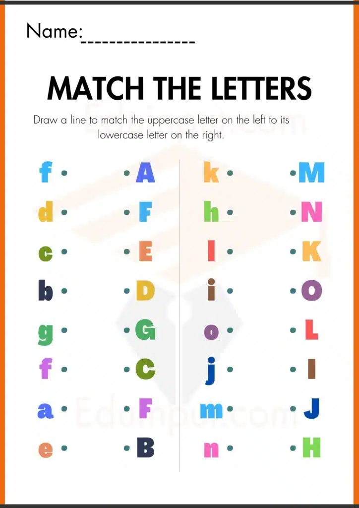 Image showing Match the Same Letters Worksheets for Kindergarten