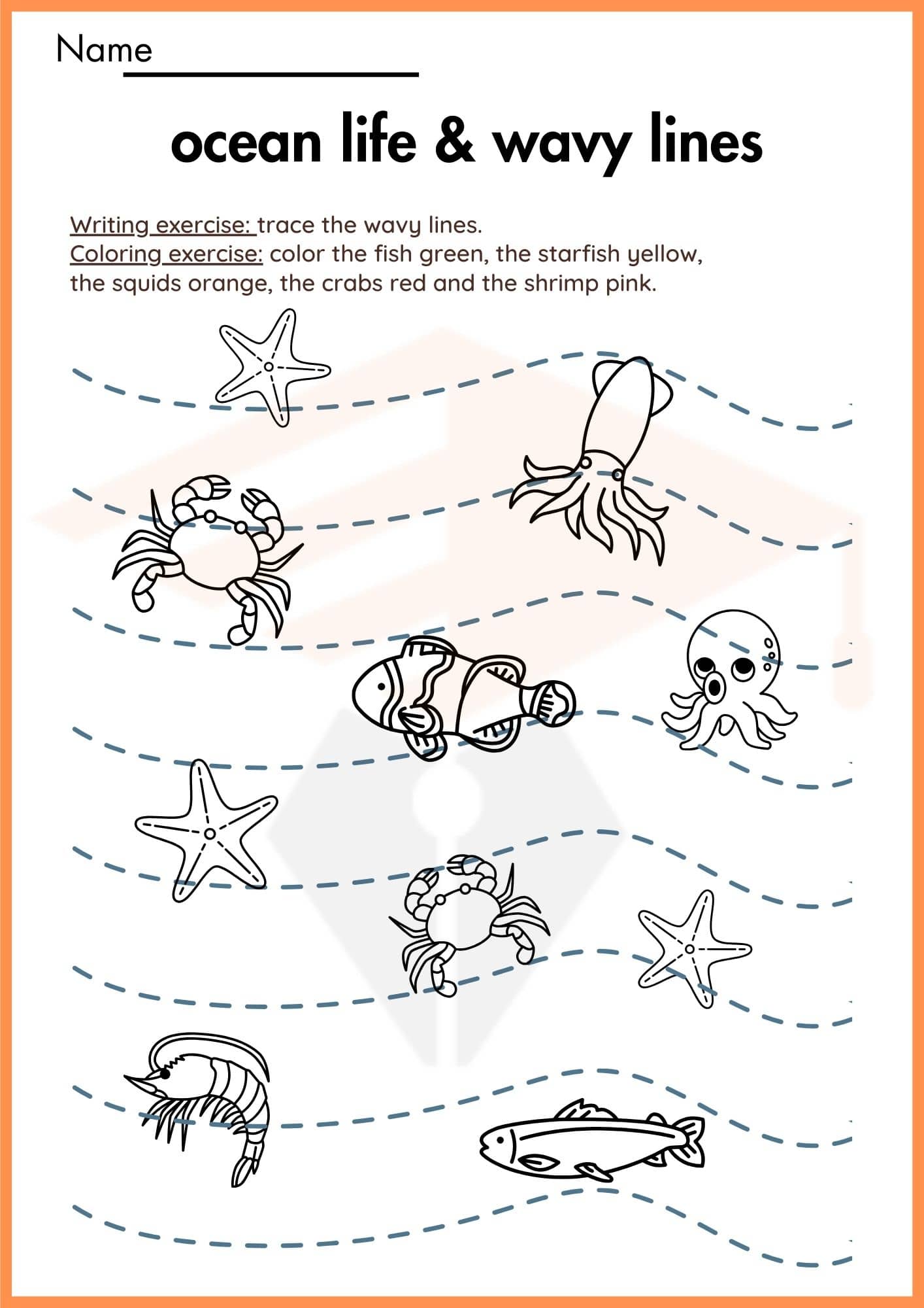 Fish Worksheets for Kindergarten
