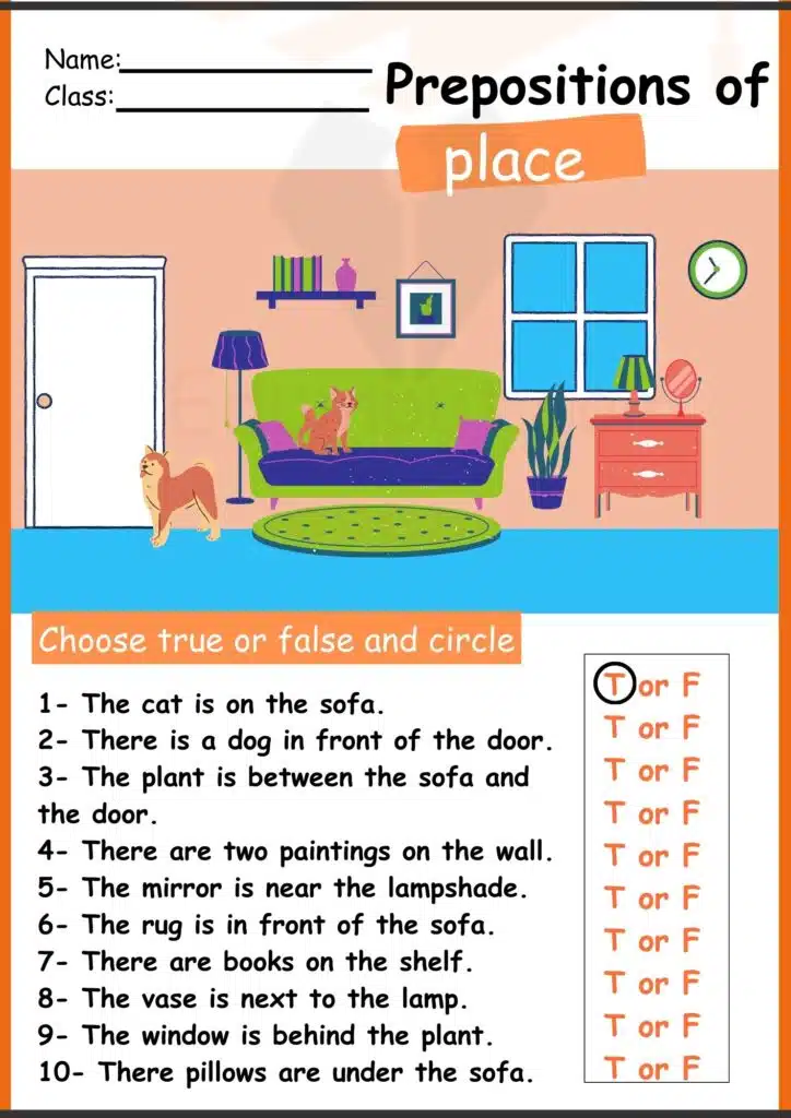 choose the true or false prepostion worksheets 4