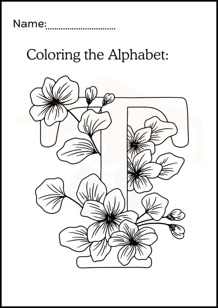 color the t alphbets worksheets 4