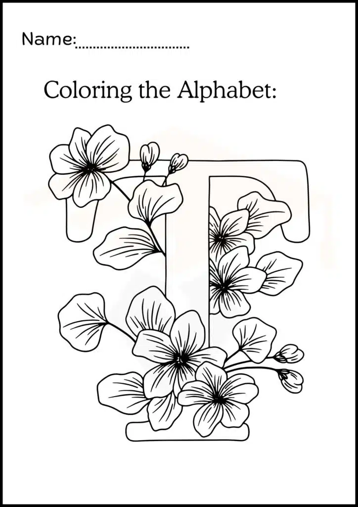 color the t alphbets worksheets 4