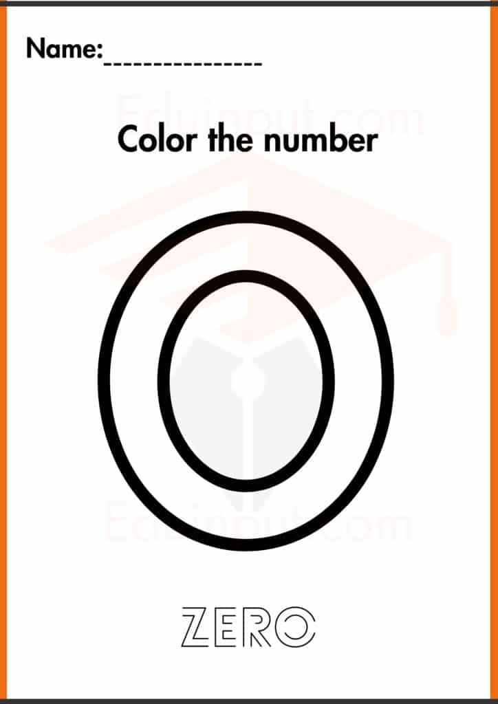 color the zero word worksheets 2