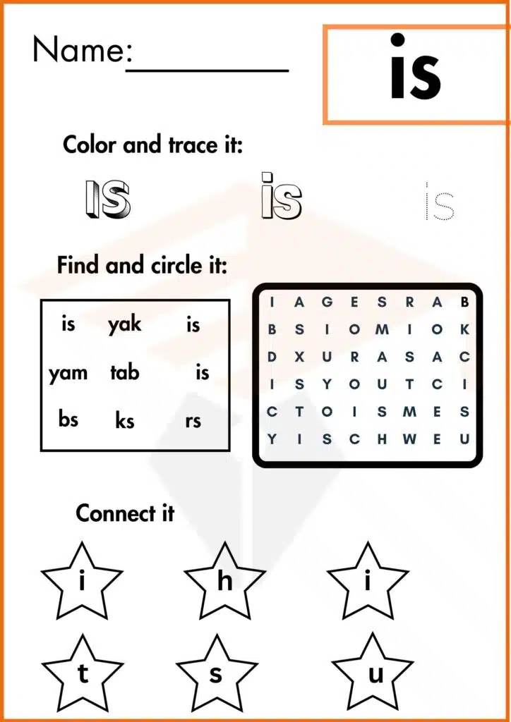 is find color and trace workshets 2