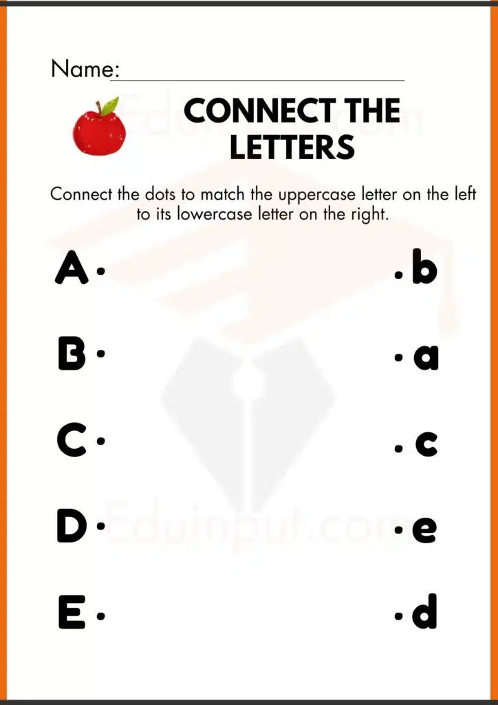 match and connect same letter worksheets 4