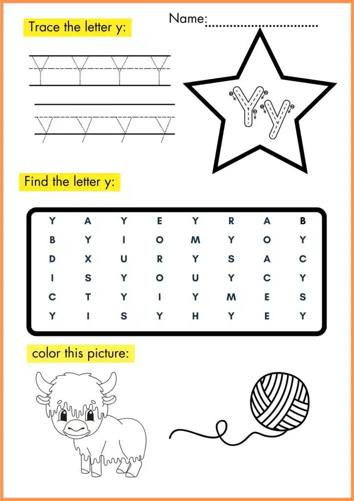 trace and color worrksheets 3
