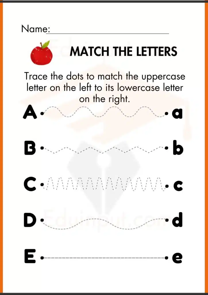 trace and match the same letter