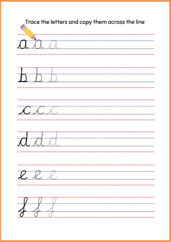 trace the zaner bloser handwriting worksheets 2