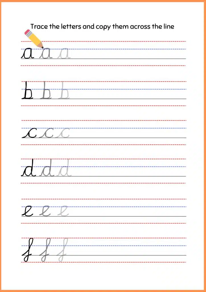 trace the zaner bloser handwriting worksheets 2