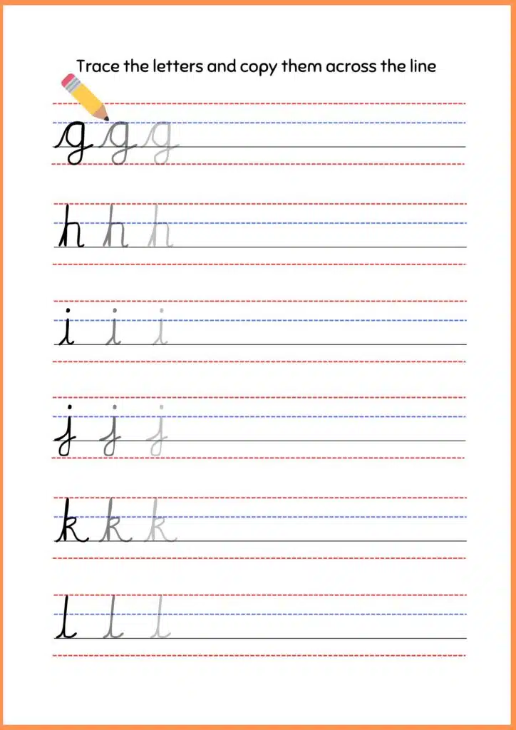 trace zaner bloser handwriting worksheets 3