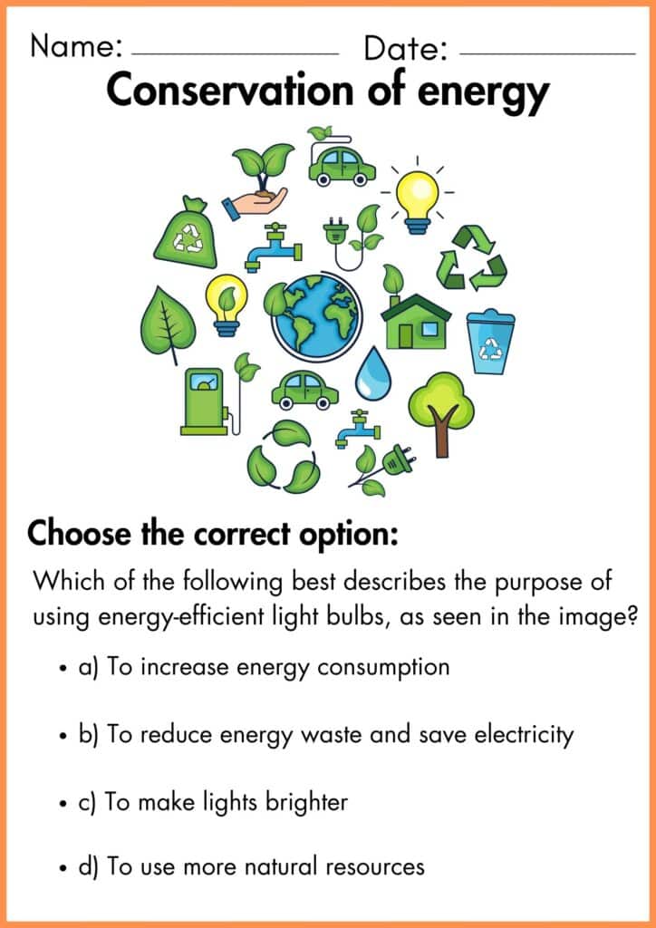 Choose the correct option Conservation of energy