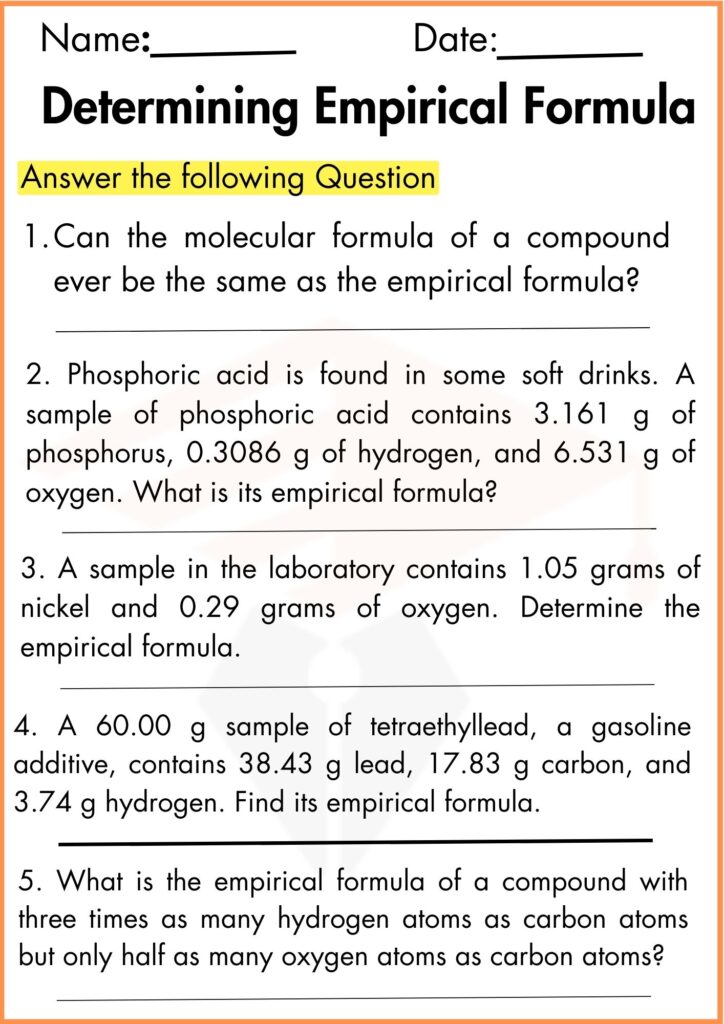 image showing determining empirical formula