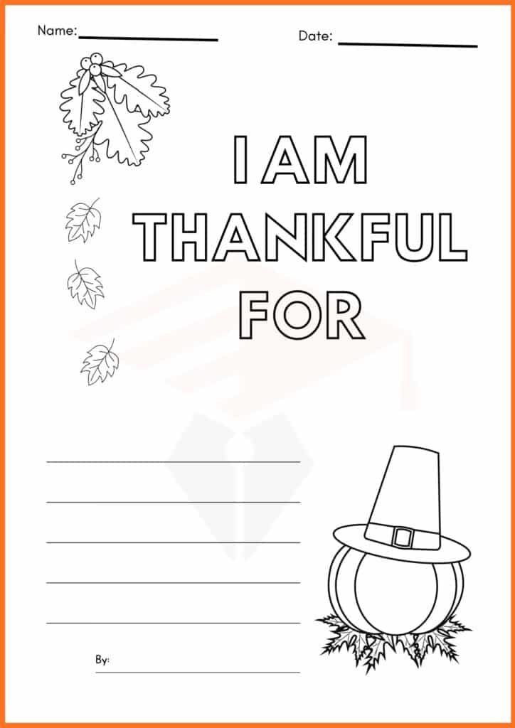 image showing coloring i am thankful for worksheet