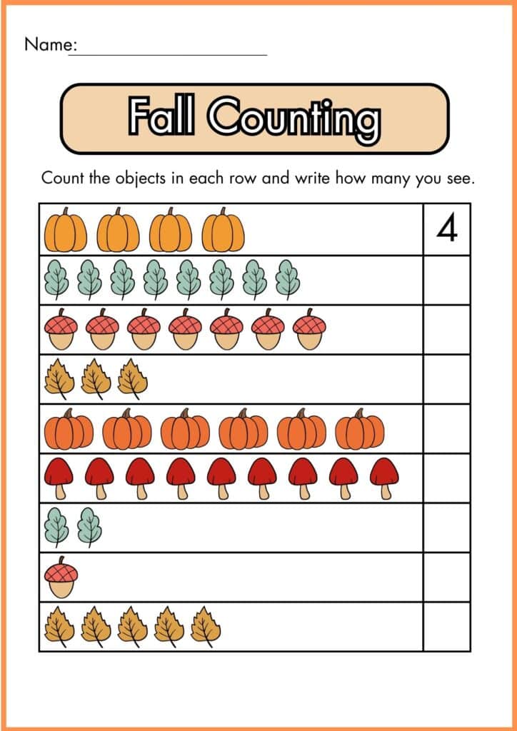 image showing count and write the correct object worksheet