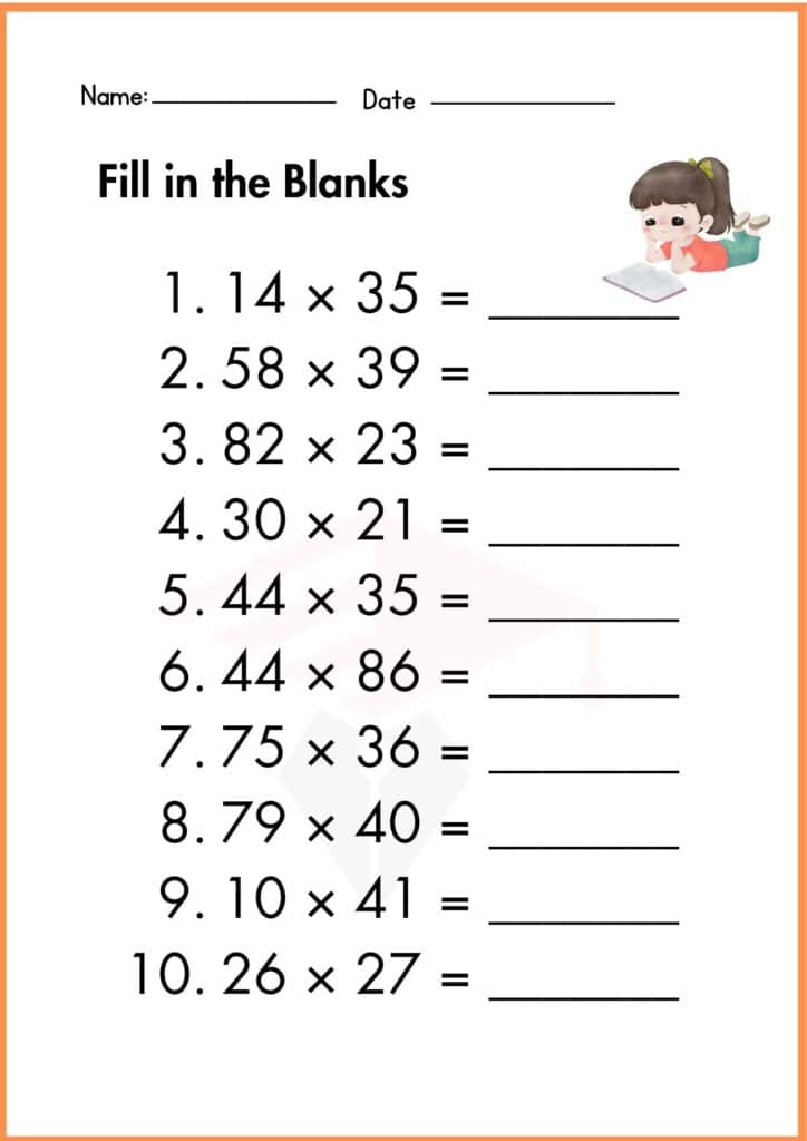 image showing Two-Digit by -Digit Multiplication Anchor Chart worksheet