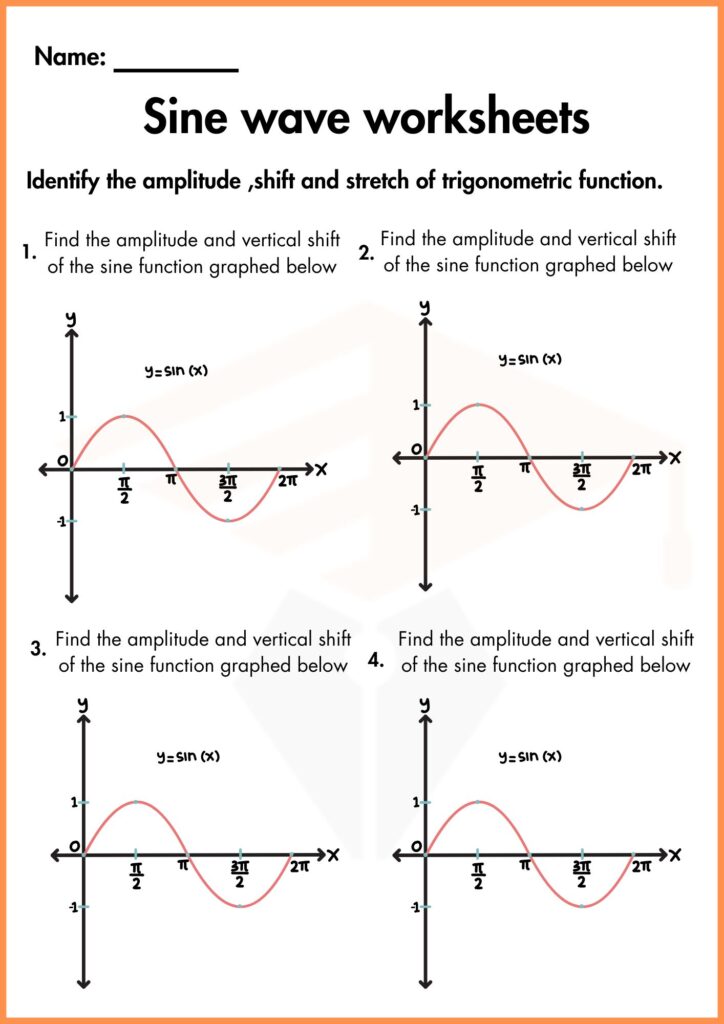 image showing sine wave worksheet.