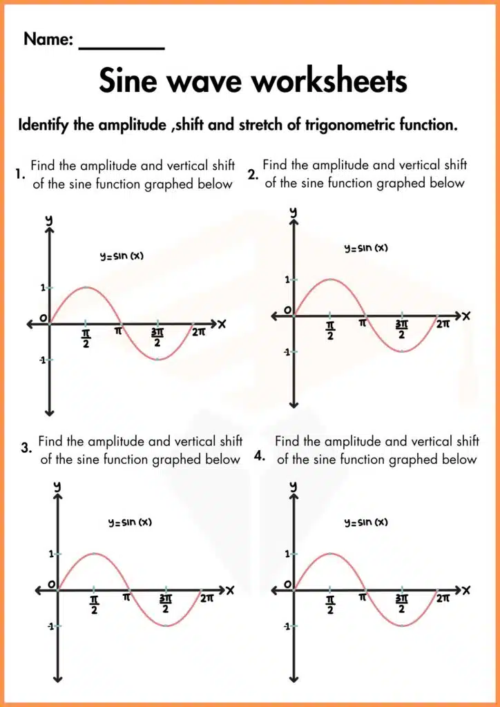 image showing sine wave worksheet.